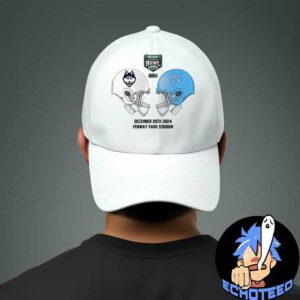 Wasabi Fenway Bowl NCAA 2024-2025 Bowl Games UConn Huskies vs North Carolina Tar Heels At Fenway Park Stadium Skull Helmet Head To Head Classic Hat Cap