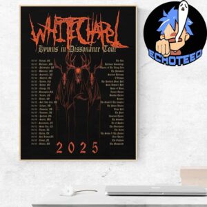 Whitechapel The Hymns In Dissonance Tour List Home Decor Poster Canvas