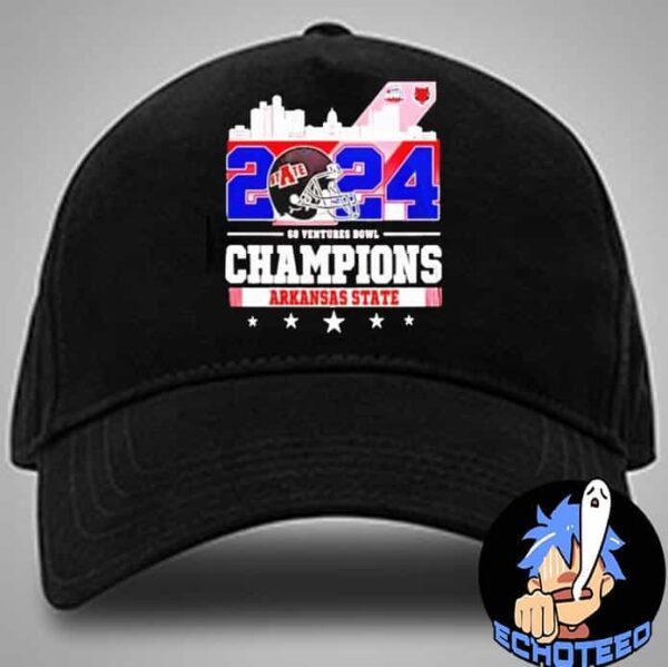 Arkansas State Red Wolves The Champions Of 68 Ventures Bowl 2024-2025 NCAAF On Dec 26th 2024 On Hancock Whitney Stadium US Classic Hat Cap