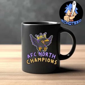 Baltimore Ravens The King Of AFC North Champions NFL Playoffs 2024-2025 Merch By CornDoggyLoL Mug