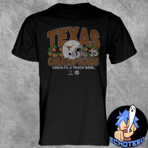 Texas Longhorns College Football Playoff 2025 Peach Bowl Champions T-Shirt Merchandise Essentials Unisex Shirt