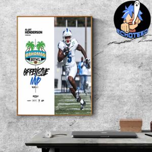 Buffalo Bulls Al Jay Henderson The Most Offensive Player Of Bahamas Bowl 2024-2025 NCAA On Jan 5th 2025 Home Decor Poster Canvas