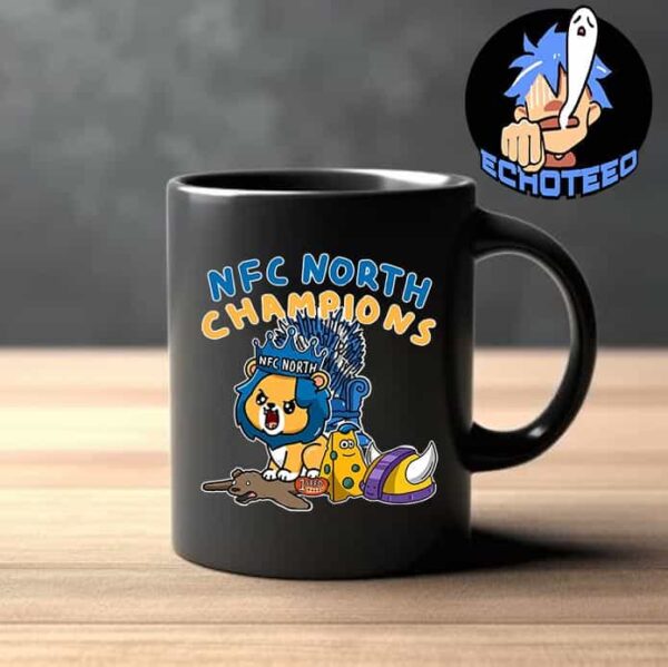 Detroit Lions The King Of NFC North Champions NFL Playoffs 2024-2025 Merch By CornDoggyLoL Mug