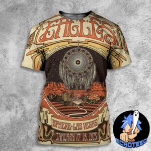 Eagles Performance On Jan 17 18 2025 At The Sphere Las Vegas Artwork By Fez Moreno All Over Print Essentials Unisex T-Shirt