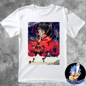 Florida Panthers Evan Rodrigues With His 500th Game On Dec 28th 2025 NFL 2024-2025 Essentials Unisex T-Shirt