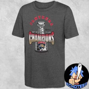 Florida Panthers Fanatics Heather 2024 Stanley Cup Champions T-Shirt Merchandise Essentials Unisex Shirt