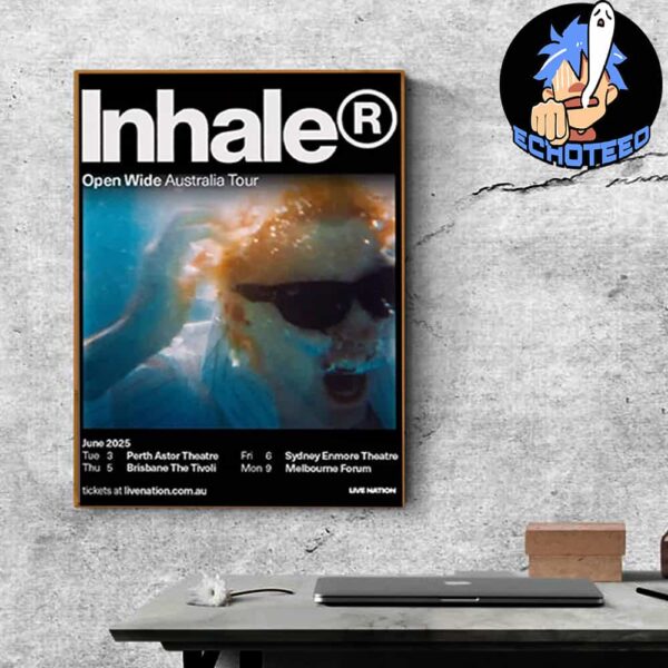 Inhale Open Wide Australia Tour Start On June 2025 Home Decor Poster Canvas