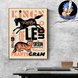 Kings Of Leon And Phantogram Performance On Sep 13th 2024 At The Orion Amphitheater Huntsville Alabama Home Decor Poster Canvas