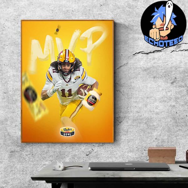 Minnesota Golden Gophers Elijah Spencer MVP Of Duke’s Mayo Bowl 2025 NCAA On Jan 4th 2025 At Charlotte North Carolina Home Decor Poster Canvas