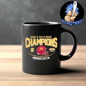 Minnesota Golden Gophers The Champions Of Duke’s Mayo Bowl 2024-2025 NCAA On Jan 3rd 2025 At Bank Of America Stadium Charlotte North Carolina Mug