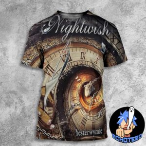 Nightwish Yesterwynde Featuring a Whimsical Spiral Clock And Timeless Symbolism Cover On Sep 20th 2024 All Over Print Essentials Unisex T-Shirt