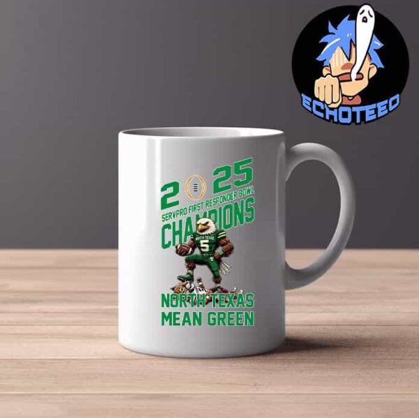 North Texas Mean Green Beats Texas State Bobcats Servpro First Responder Bowl Champions NCAAF Season 2024-2025 CFP Quarterfinal Mug