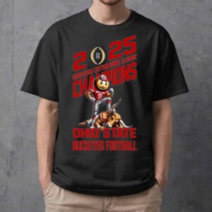 Ohio State Buckeyes Defeat Texas Longhorns Mascot Goodyear Cotton Bowl Classic Champions NCAA Bowl Games Season 2024-2025 Essentials Unisex T-Shirt