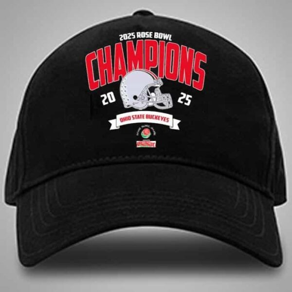 Ohio State Buckeyes The Champions Of Rose Bowl CFP 2025 NCAA On Jan 2nd 2025 At Pasadena California Classic Hat Cap