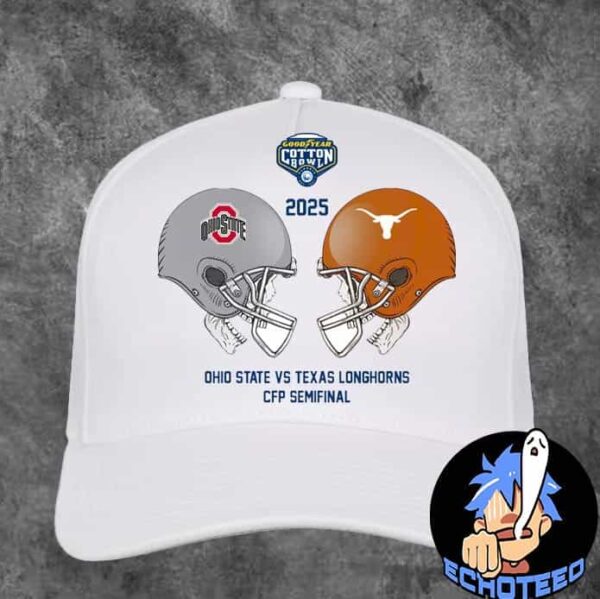 Ohio State Buckeyes VS Texas Longhorns Head To Head Lions Goodyear Cotton Bowl 2025 CFP Semifinal On Jan 9th 2025 At AT&T Stadium Arlington Texas US Classic Hat Cap