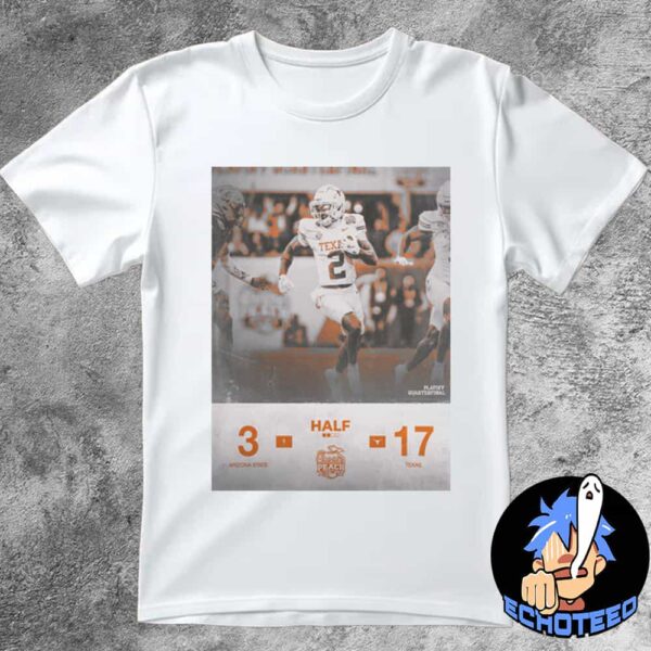 Texas Longhorns Hook Em Arizona State Sun Devils With 17-3 Peach Bowl 2025 NCAA CFB Playoff On Jan 2nd 2025 At Mercedes Benz Stadium Atlanta Georgia Essentials Unisex T-Shirt