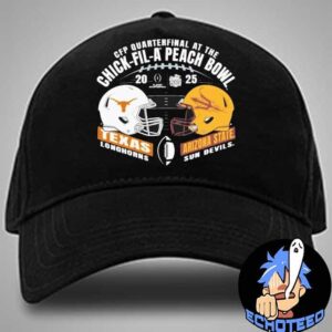 Texas Longhorns VS Arizona State Sun Devils NCAA Chick Fil A Peach Bowl 2025 On Jan 1st 2025 At Atlanta Georgia Classic Hat Cap