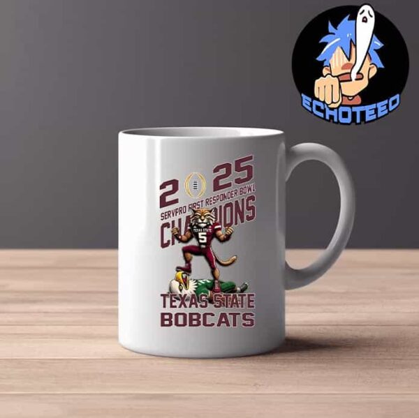 Texas State Bobcats Beats North Texas Mean Green Servpro First Responder Bowl Champions NCAAF Season 2024-2025 CFP Quarterfinal  Mug